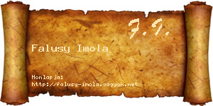 Falusy Imola névjegykártya